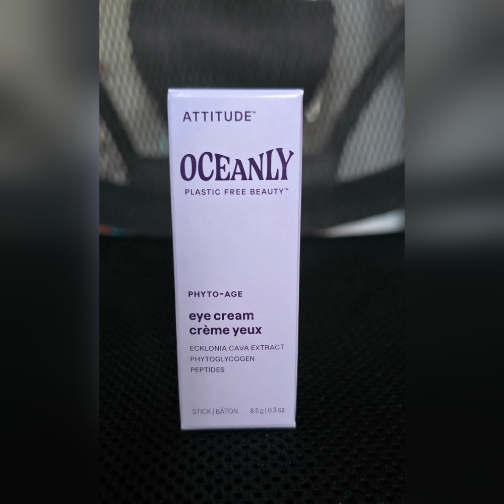 ATTITUDE Oceanly Phyto-Age Eye Cream Stick, Plastic-free, Unscented,0.3 Ounce
